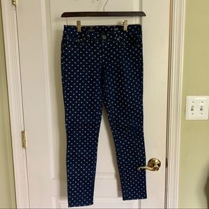 J. Crew Polka Dotted Ankle Jeans
